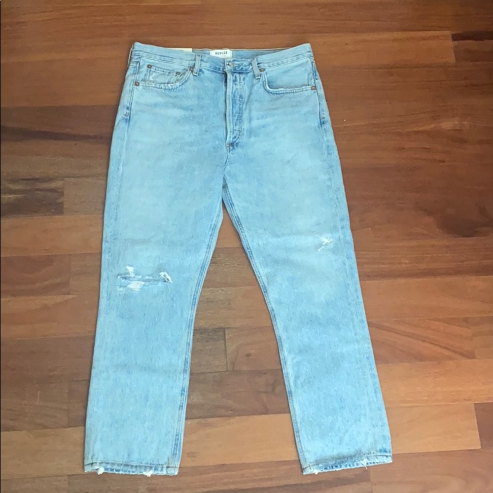 Agolde High Wasted Light-washed Jeans